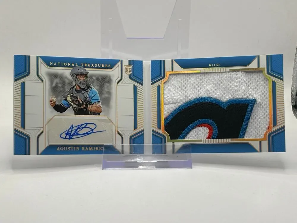 2025 National Treasures Agustin Ramirez Rookie Gold Patch Auto Booklet 9/10 SSP